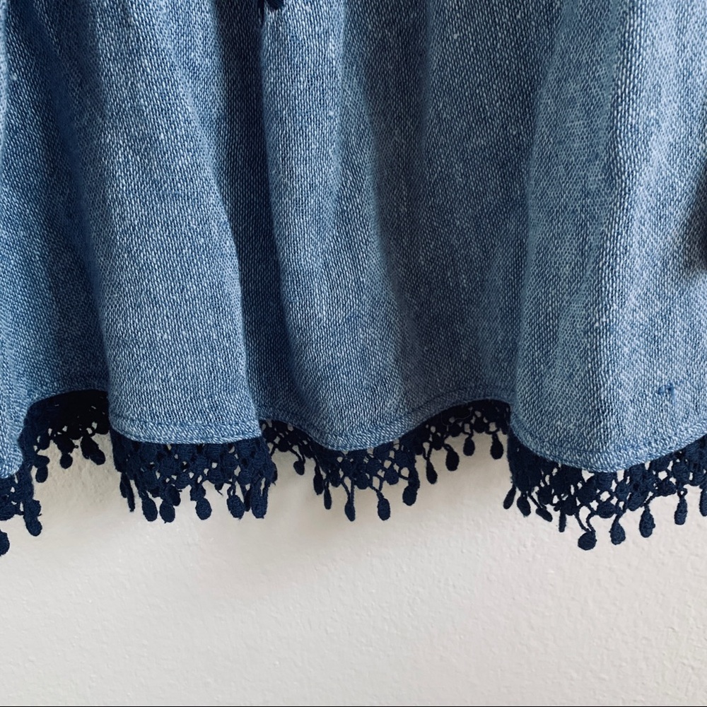 RUBY YAYA denim boho sequin top - Picture 4 of 8